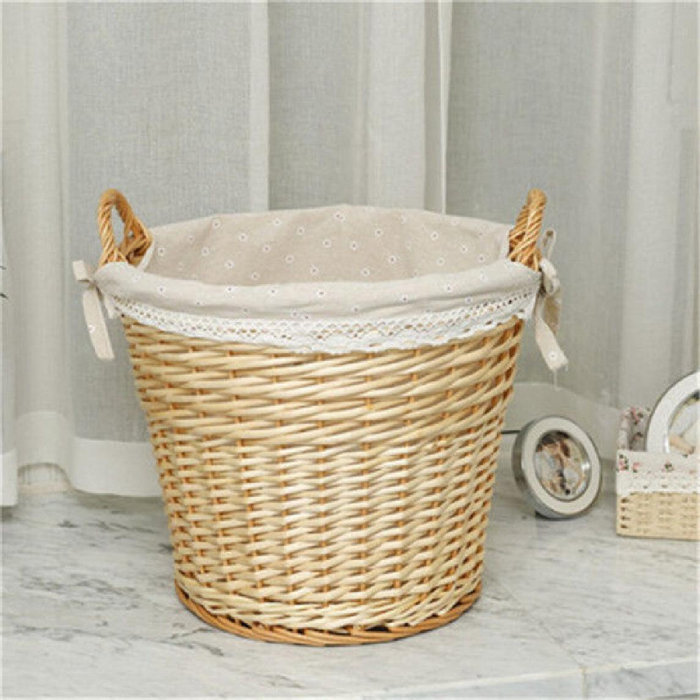 Umber Rea Wicker Laundry Basket Wayfair